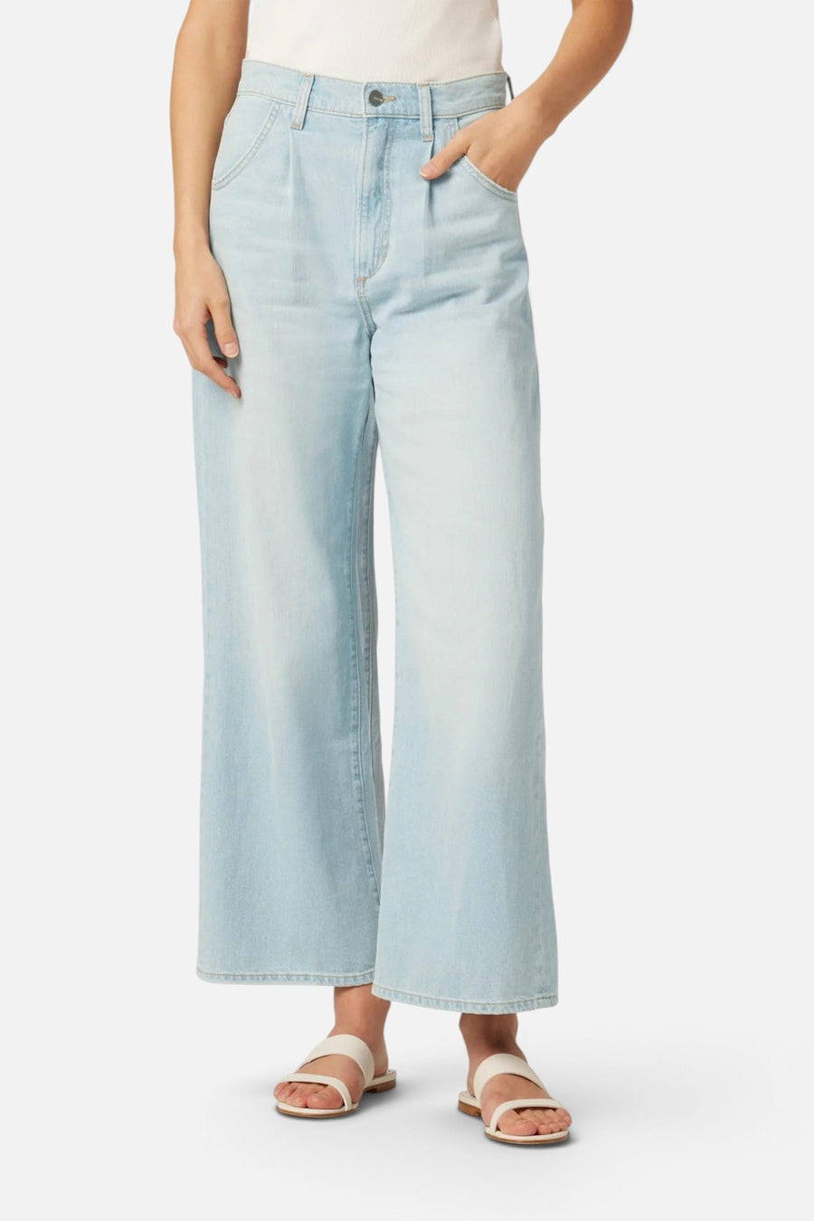 Joes Jeans The Pleated Wide Leg Ankle Weightless in Charming – side view