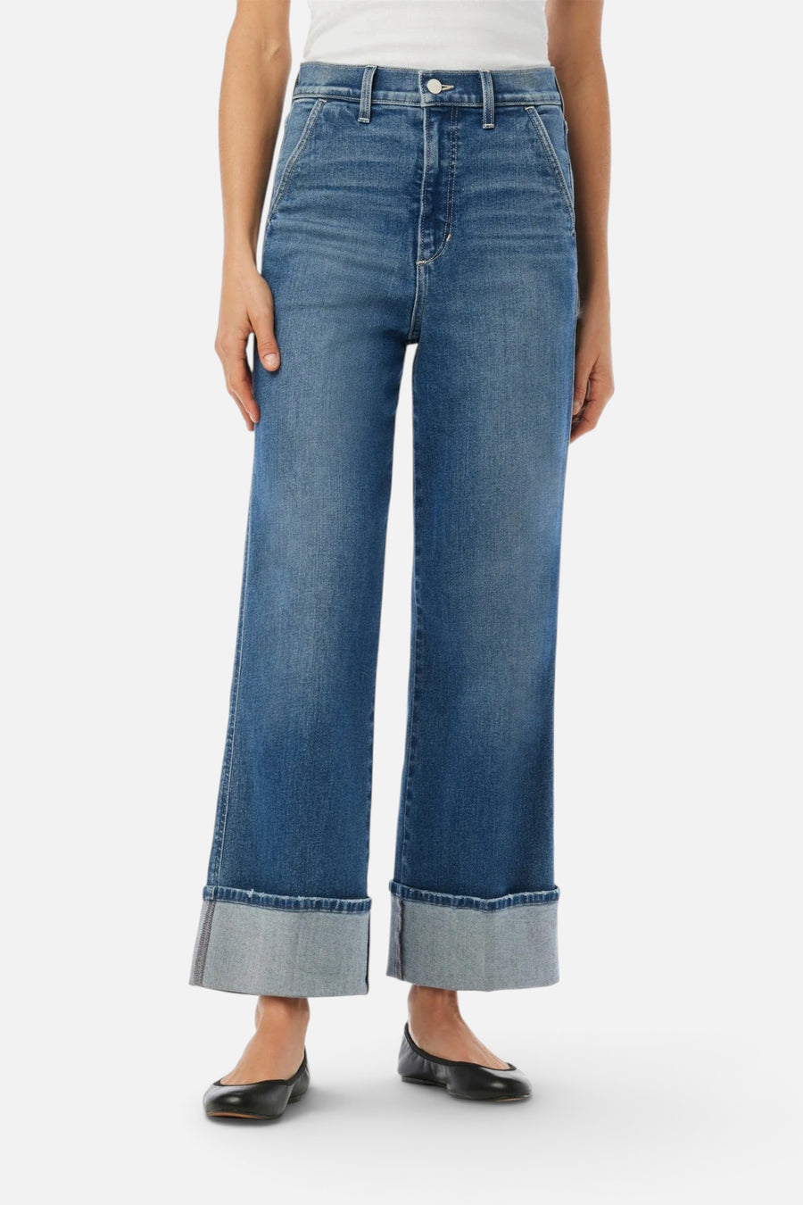 Joes Jeans The Trixie High Rise Wide Leg Trousers in First Bite – front view