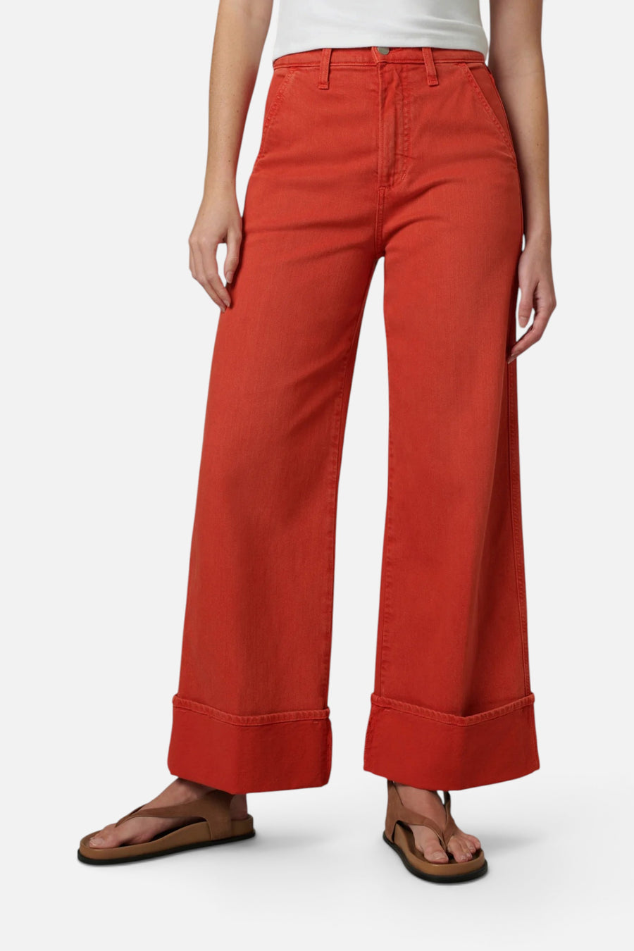 Joes Jeans The Trixie Wide Leg Trouser in Valiant Poppy – front view