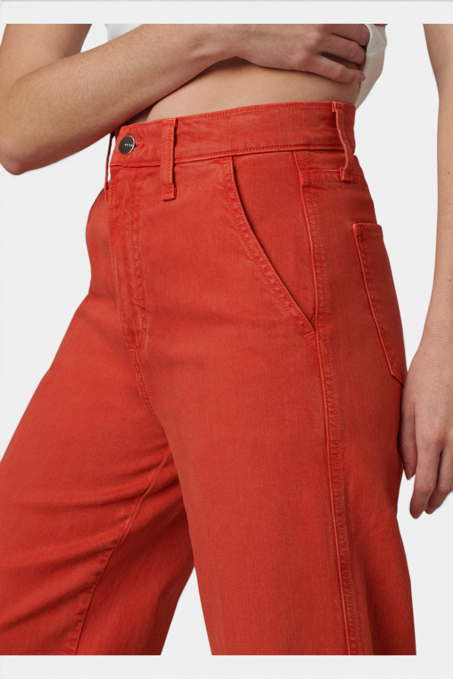 Joes Jeans The Trixie Wide Leg Trouser in Valiant Poppy – side view