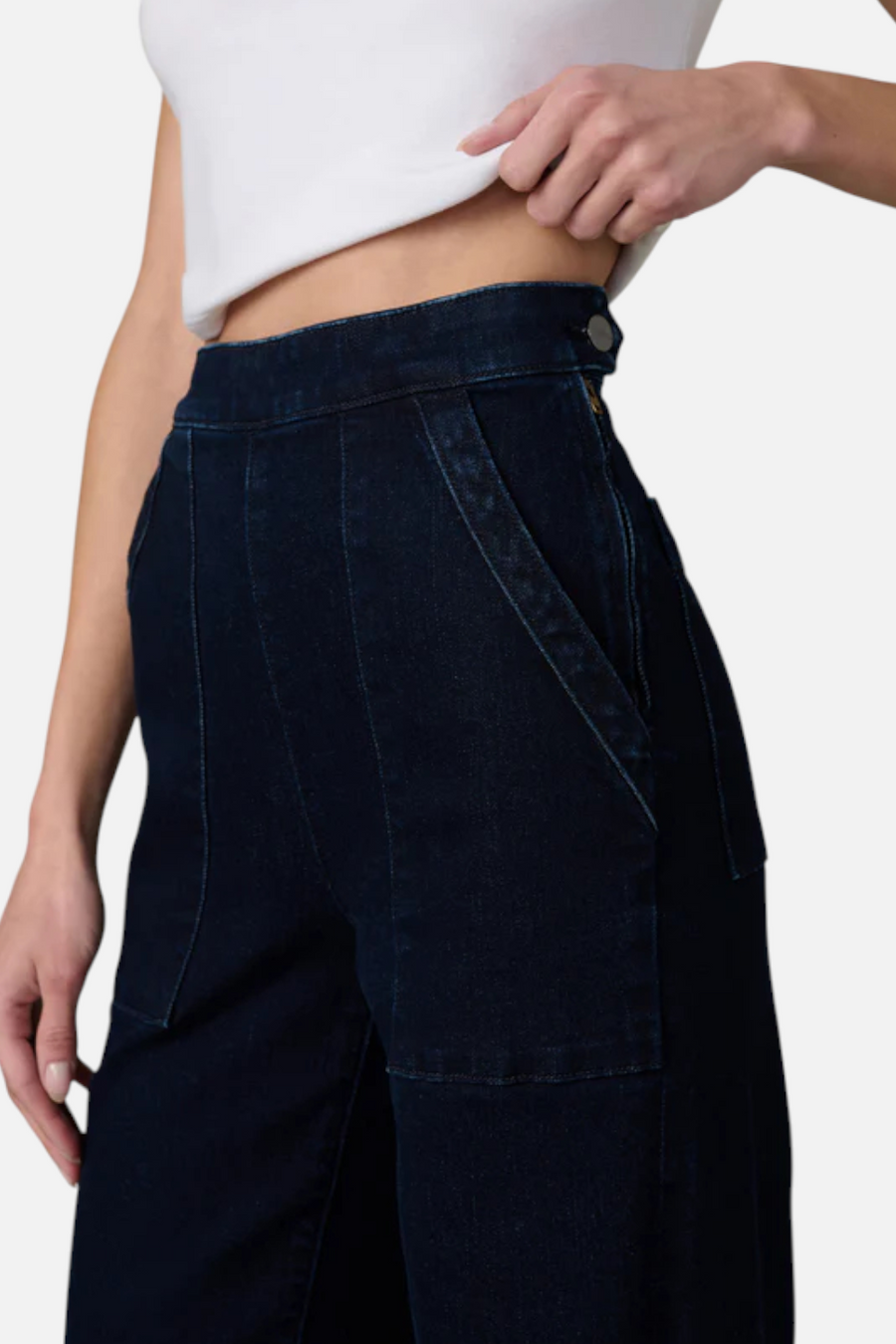 Joes Jeans Women's Side Zip Wide Leg in Don't Worry – flat lay