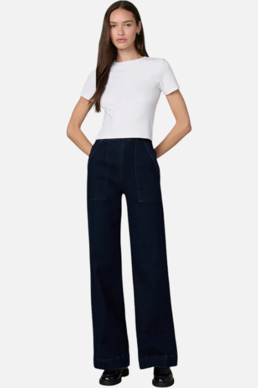 Joes Jeans Women's Side Zip Wide Leg in Don't Worry – front view