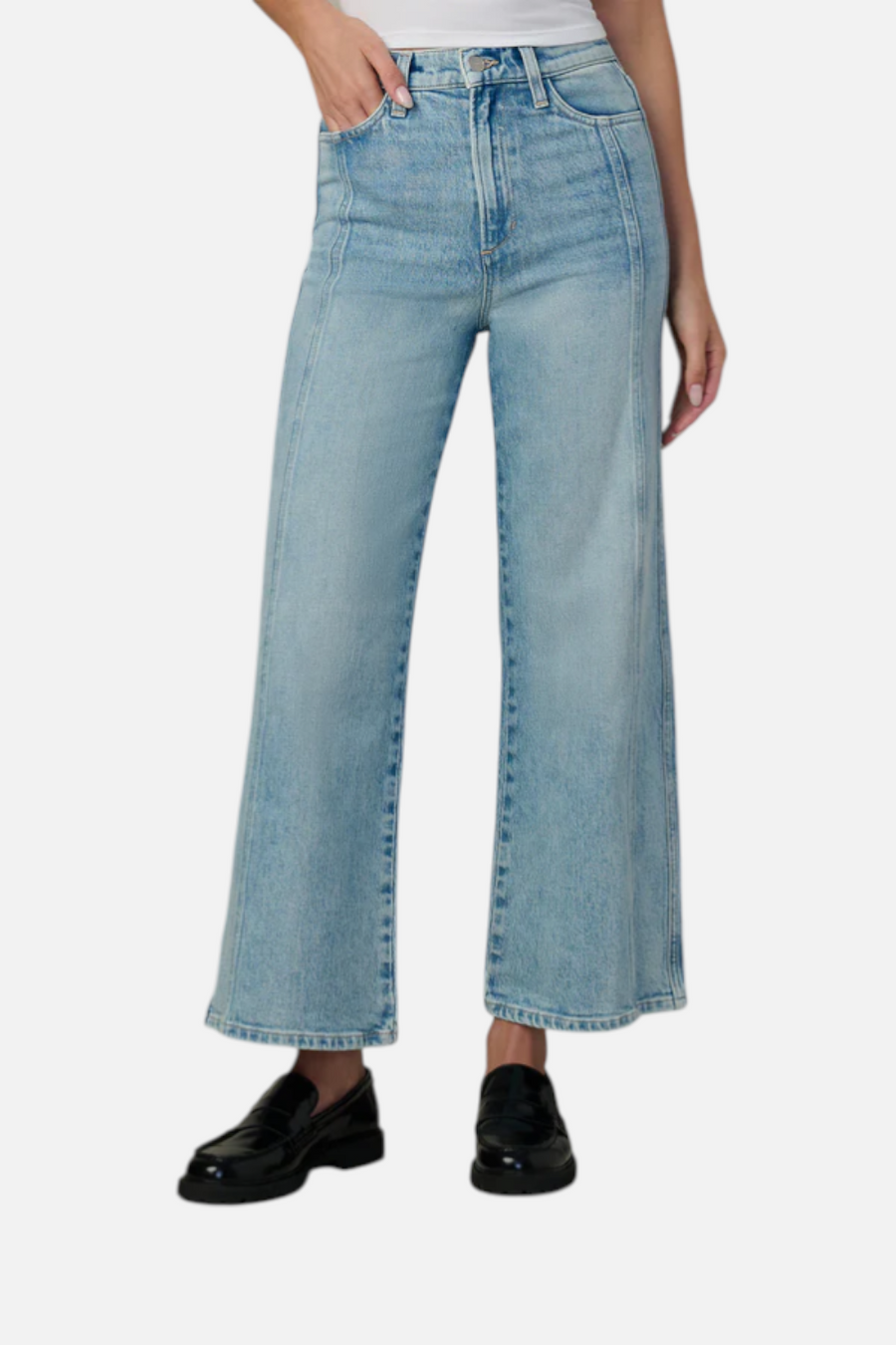 Joes Jeans Women's The Seamed Mia High Rise Wide Leg Ankle in Genuine – back view