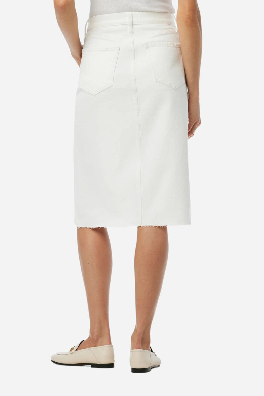 Joe's Joplin Skirt Raw Hem Optic White – side view