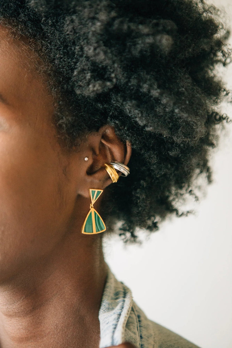 Jolene Earrings Gold – back view