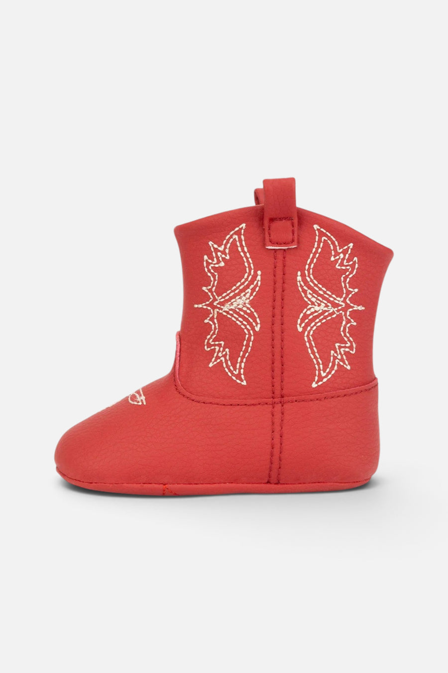 Jujube Eco Steps Western Boots in Cherry Red – back view