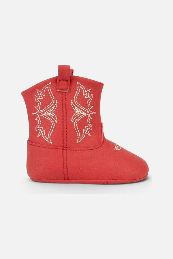 Jujube Eco Steps Western Boots in Cherry Red