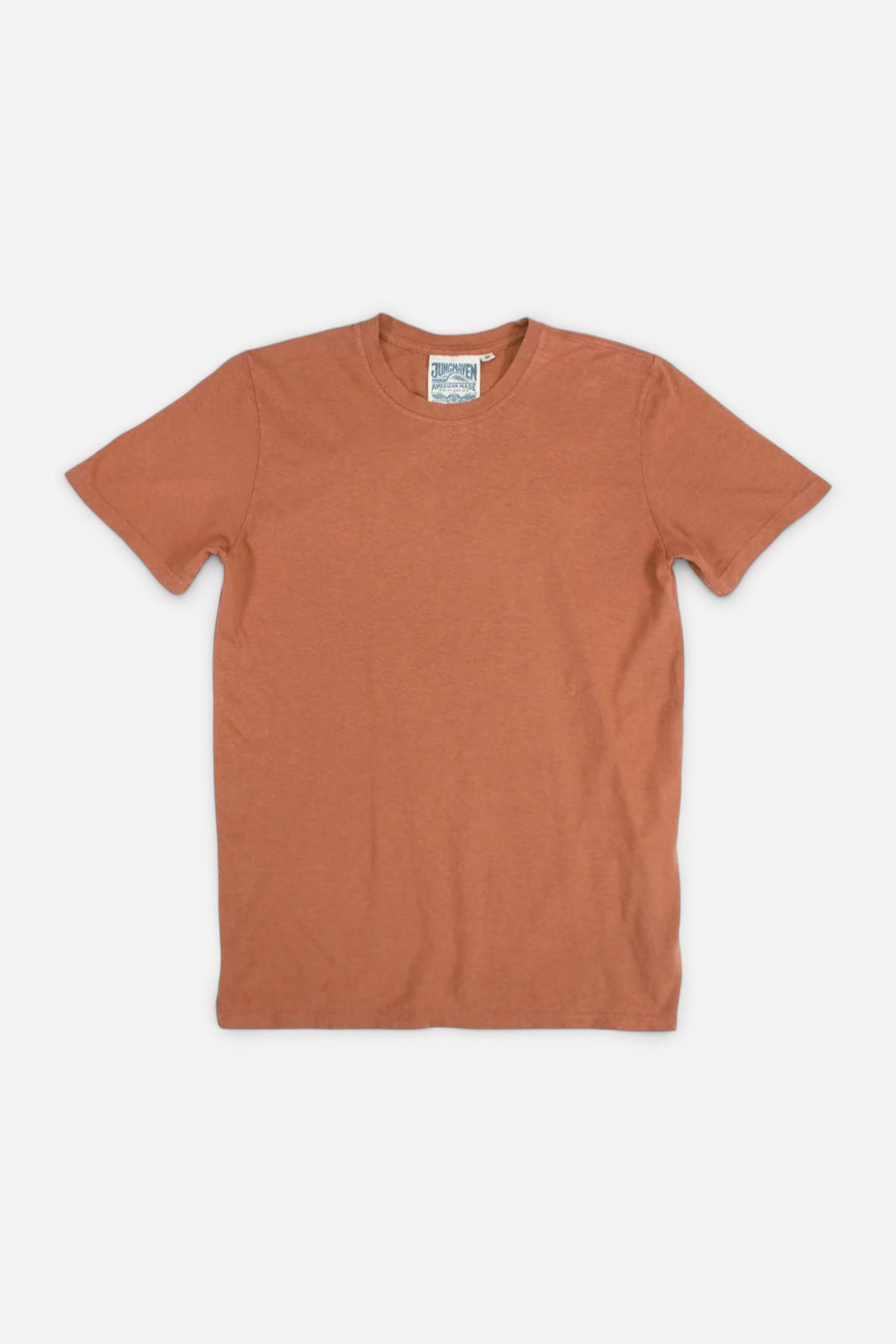 Jungmaven Basic Tee in Terracotta – front view