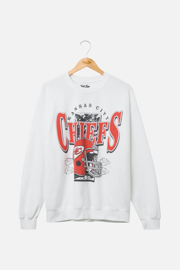 Junk Food Chiefs Conversion Crewneck in White