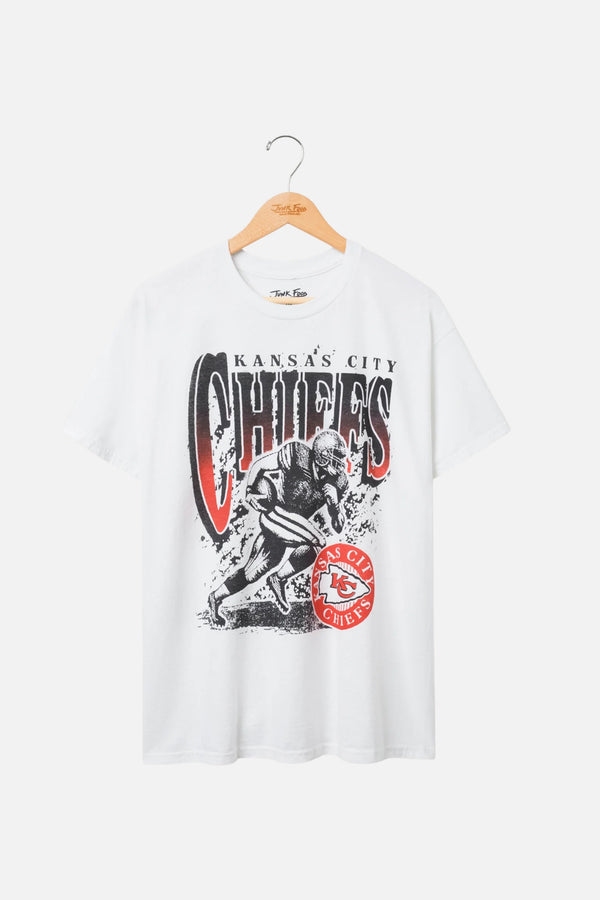Junk Food Chiefs Rushing Tee in White