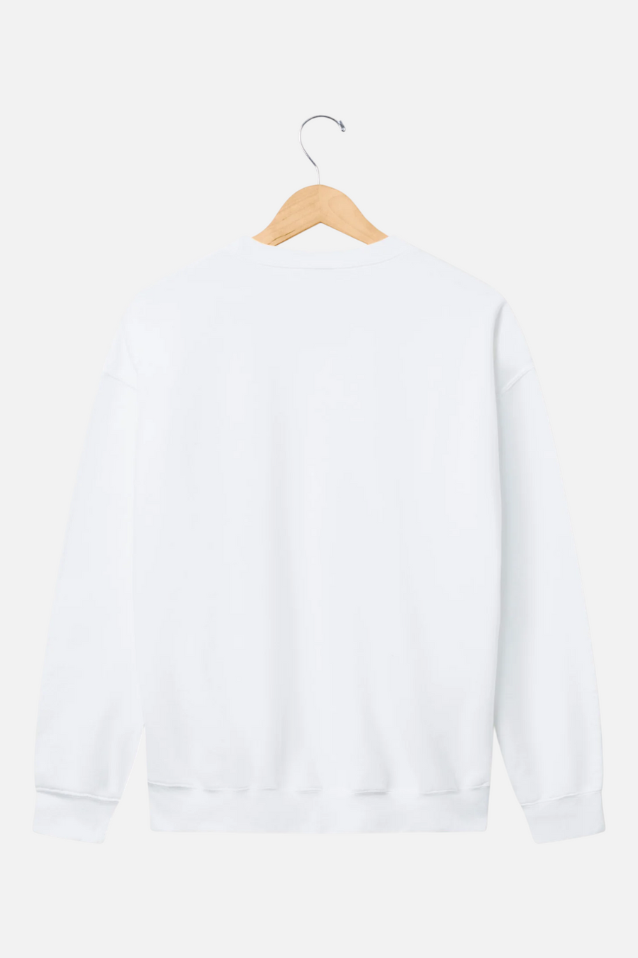 Junk Food Cowboys Conversion Crew Fleece in White – back view