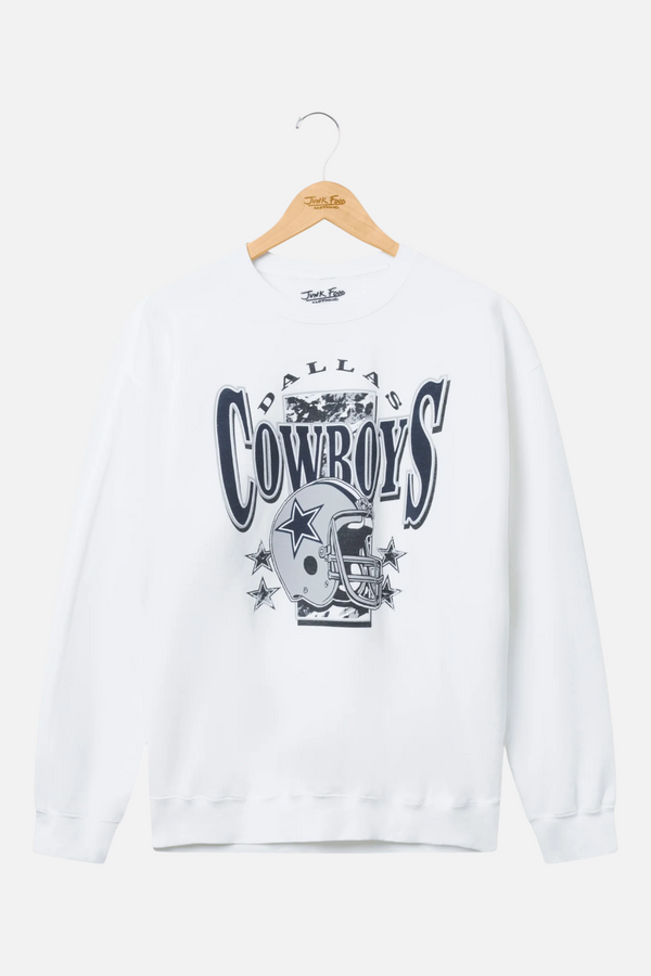 Junk Food Cowboys Conversion Crew Fleece in White