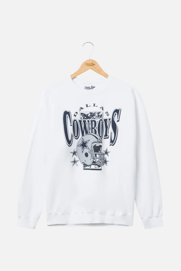 Junk Food Cowboys Conversion Crew Fleece in White