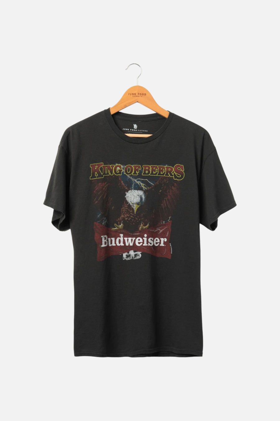 Junk Food Men's Budweiser Eagle King of Beers Flee Market Tee – front view
