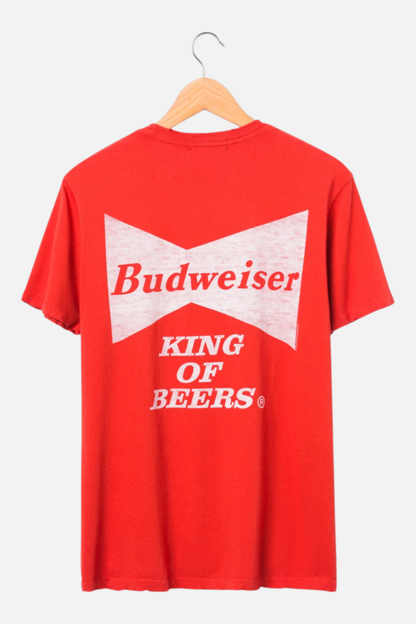 Junk Food Men's Budweiser King Of Beers Vintage Tee in Washed Red