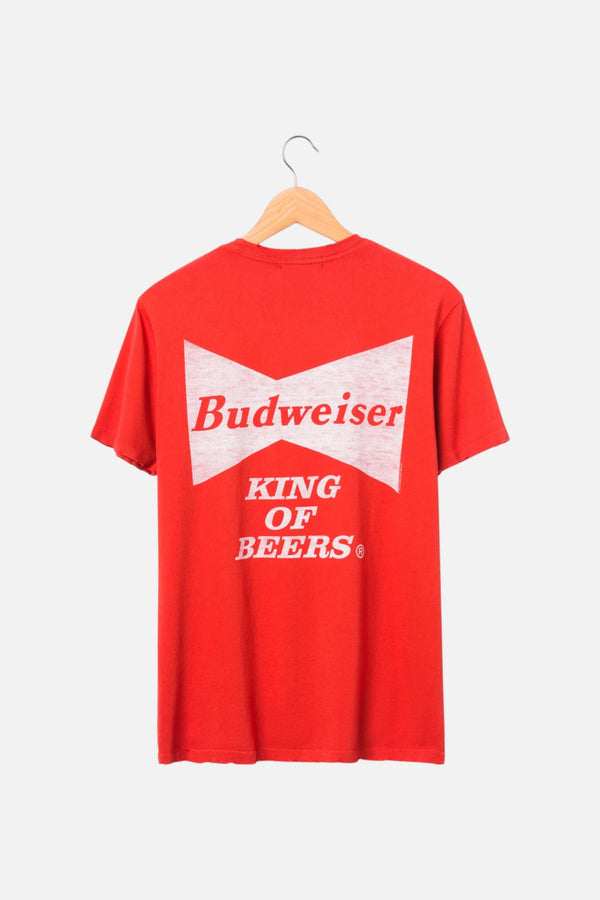 Junk Food Men's Budweiser King Of Beers Vintage Tee in Washed Red