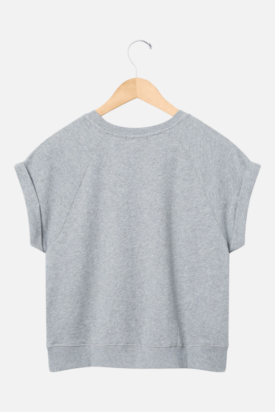 Junk Food Women's Cowboys Raglan Fleece Tank in Heather Grey – back view