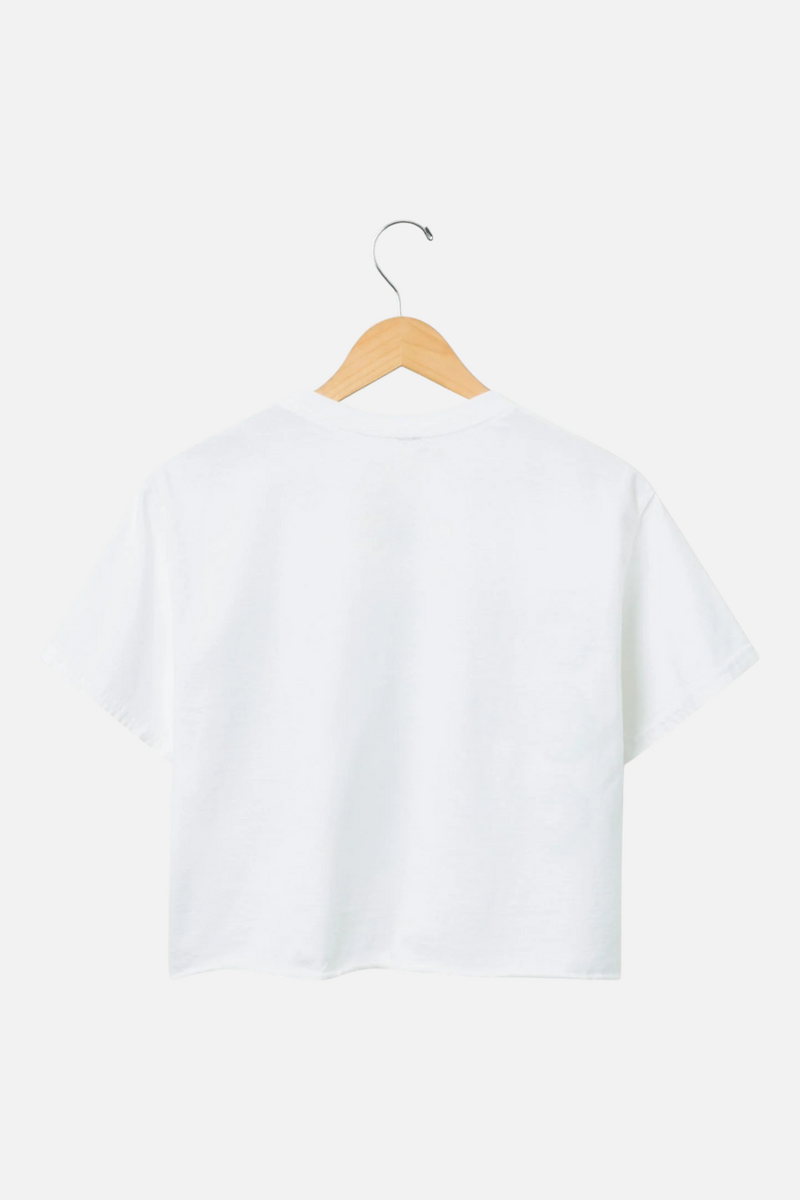 Junk Food Women's Cowboys Repeat Glitter Crop Tee in White – back view