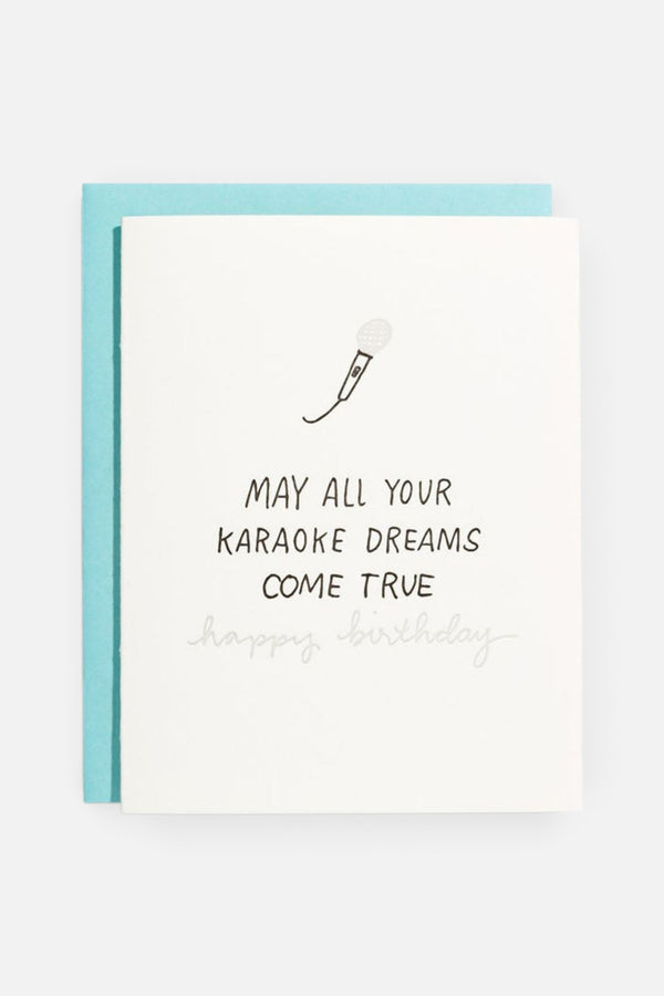 Karaoke Dreams Birthday Card