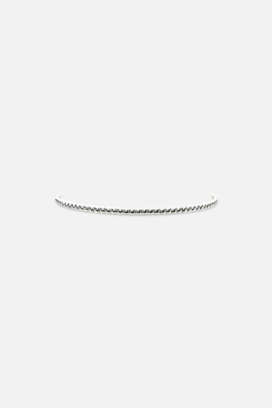 Karen Lazar 2mm Sterling Silver Bracelet – front view