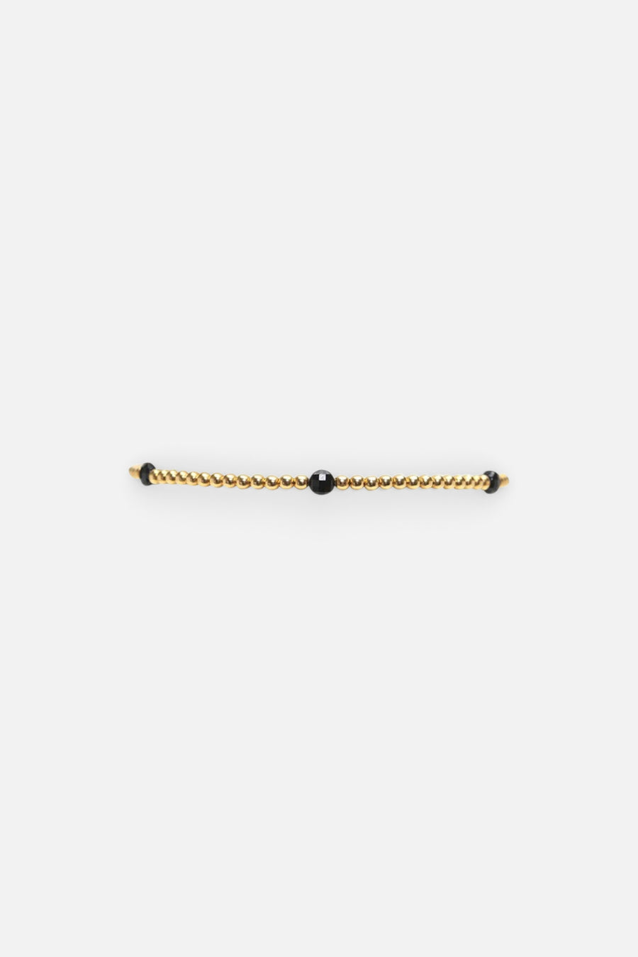 Karen Lazar 2mm Yellow Gold Filled Bracelet With Spinel Disc Pattern – front view