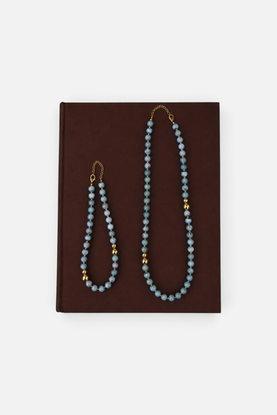 Karen Lazar Aster Necklace Larimar, 15-17" – back view