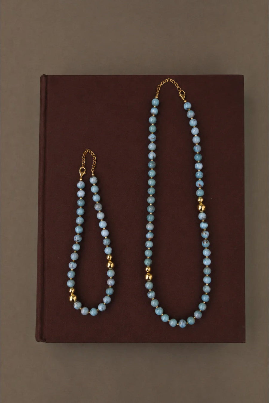 Karen Lazar Aster Necklace Larimar, 15-17" – back view