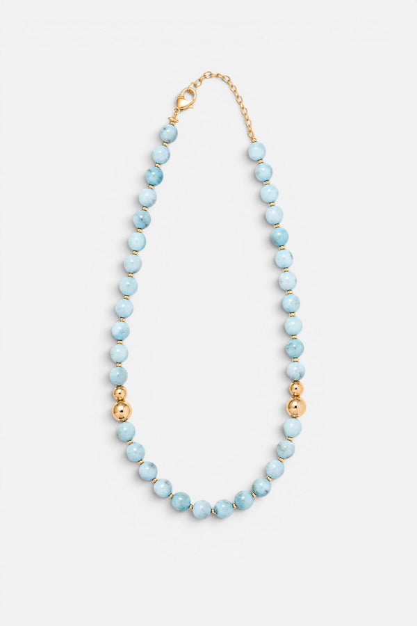 Karen Lazar Aster Necklace Larimar, 15-17"