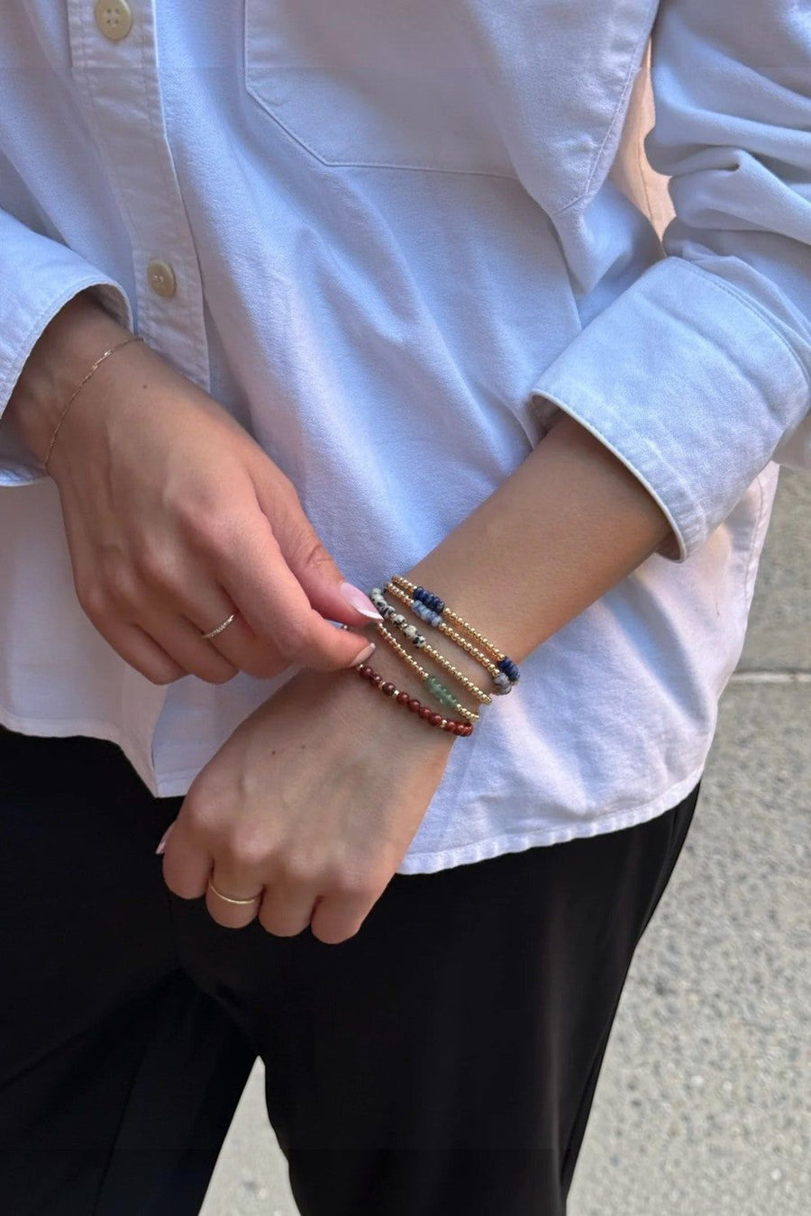 Karen Lazar Trace Bracelet, 6.5 inch – side view