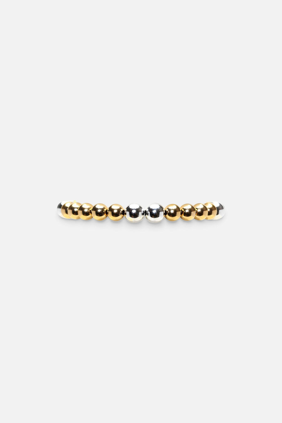 Karen Lazar Yellow Gold Filled Bracelet With 7mm Sterling Silver – front view