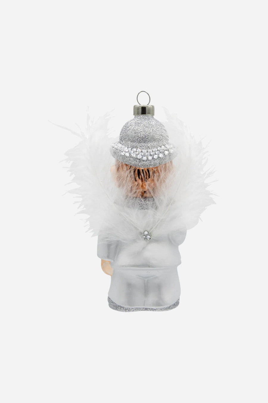 Kat + Annie Elton White Feather Costume Ornament – side view