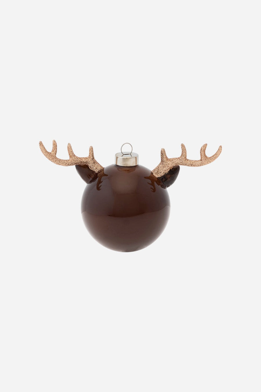 Kat + Annie Happy Reindeer Round Ornament – side view