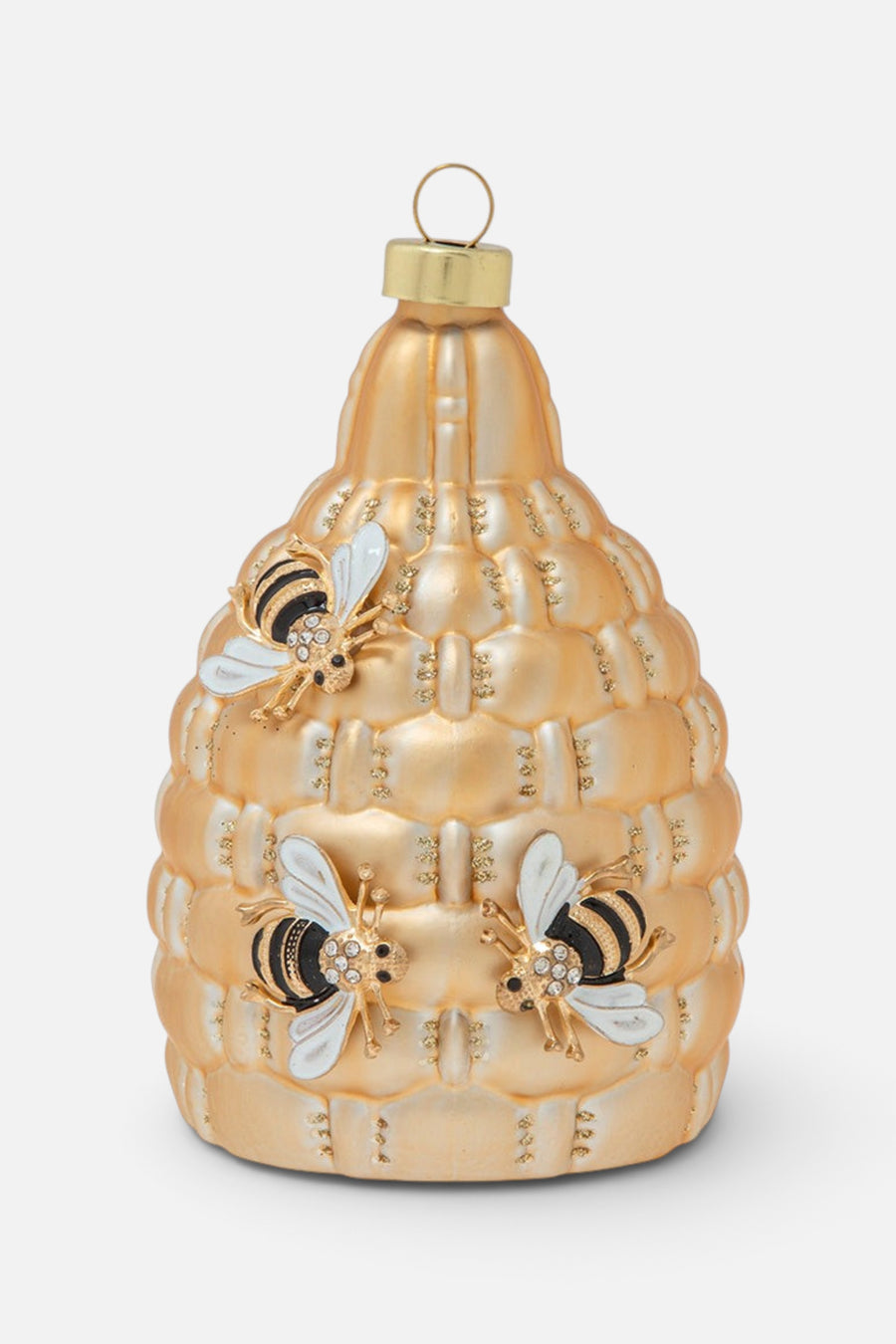 Kat + Annie Honey Bee Hive Ornament – front view