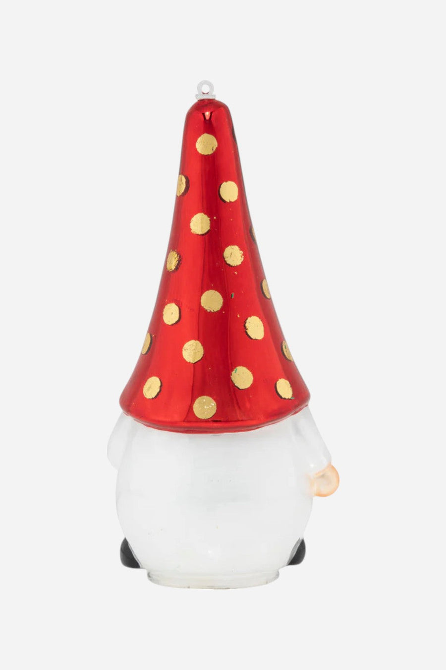 Kat + Annie Polka Dot Gnome Ornament – back view