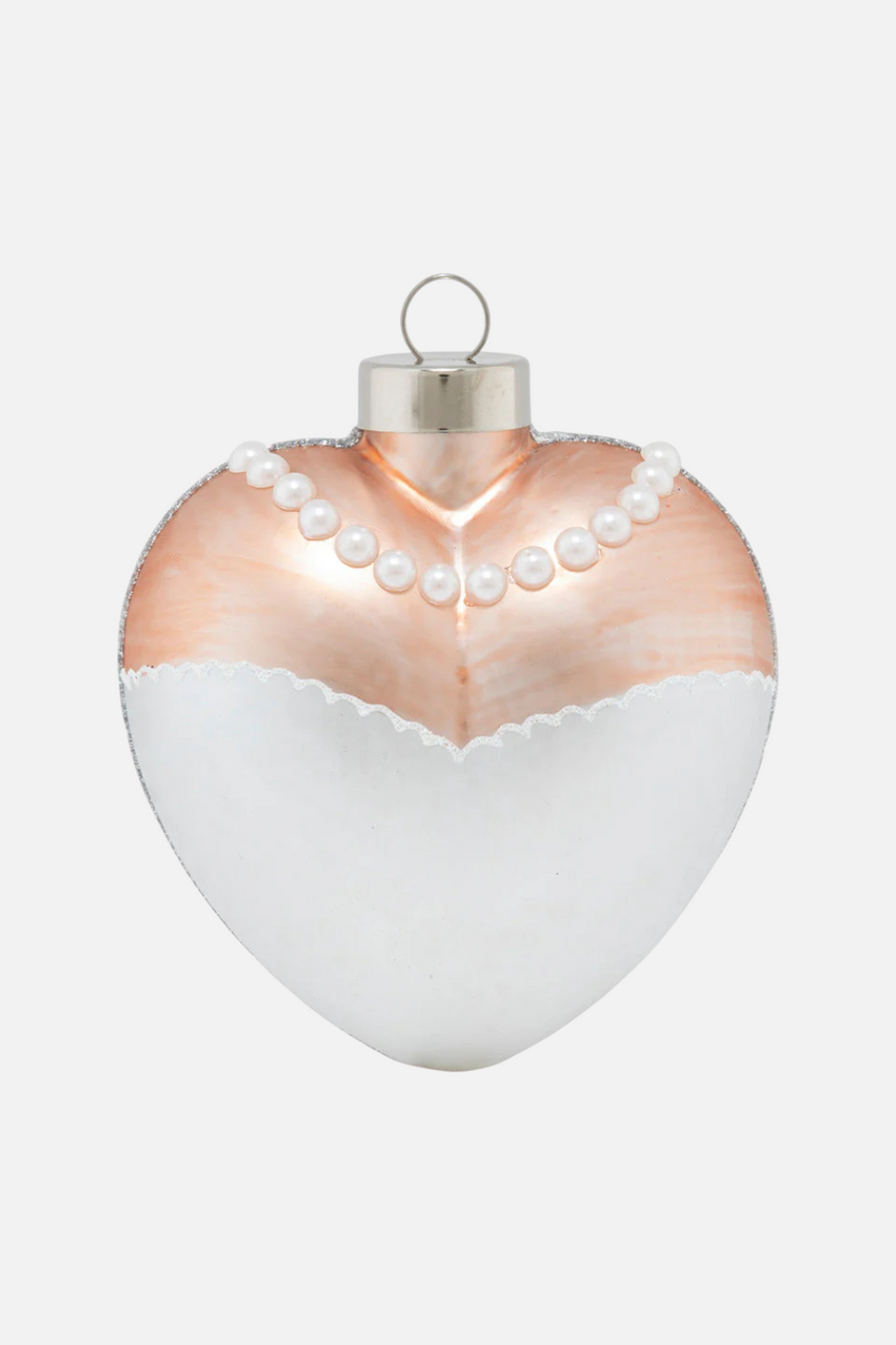 Kat + Annie Two Hearts Ornament – front view