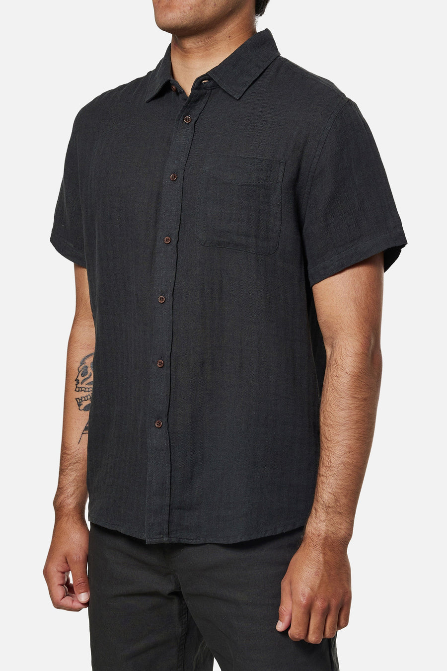 Katin Alan Solid Shirt in Black Wash – back view
