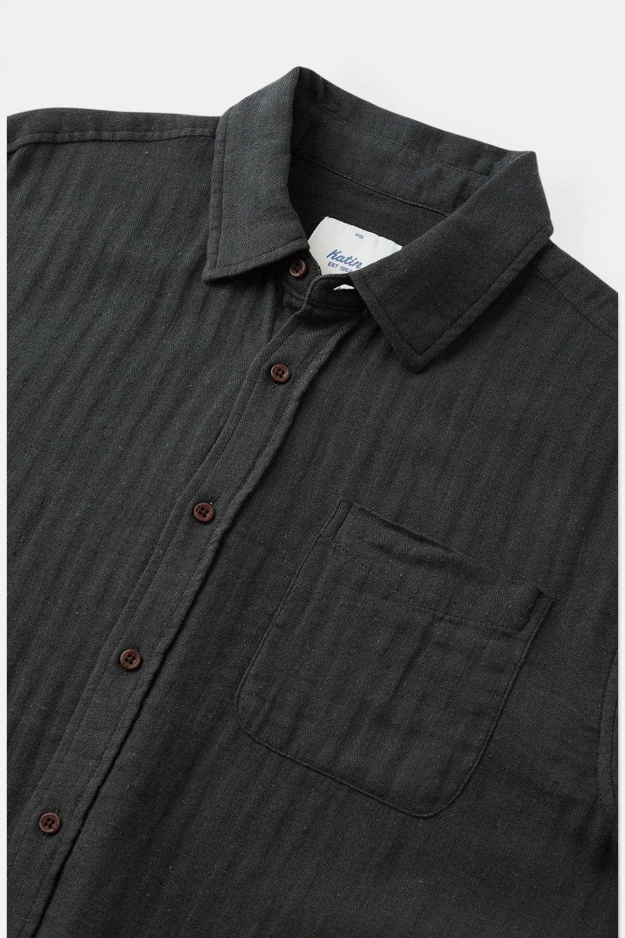 Katin Alan Solid Shirt in Black Wash – detail