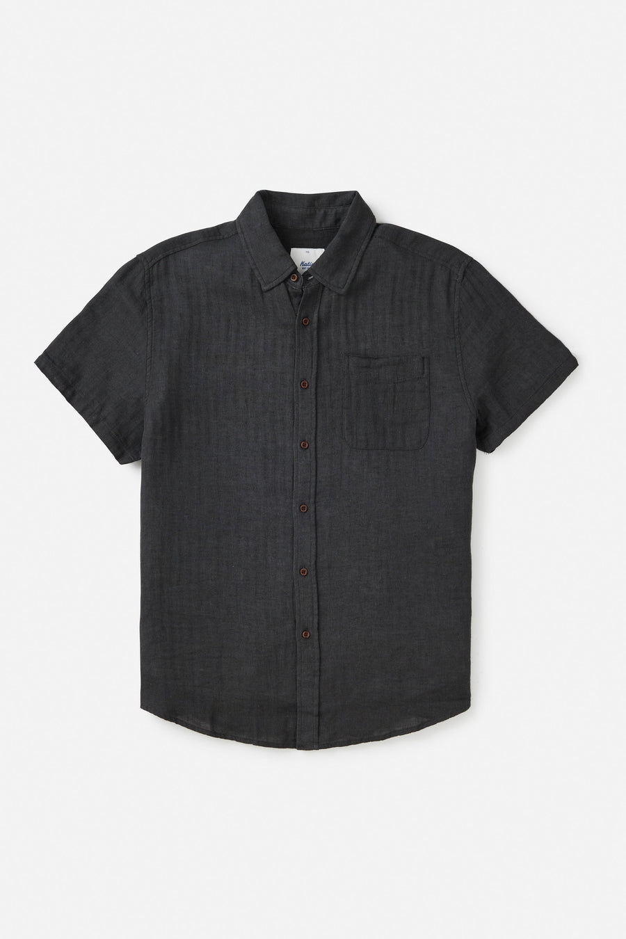 Katin Alan Solid Shirt in Black Wash – flat lay