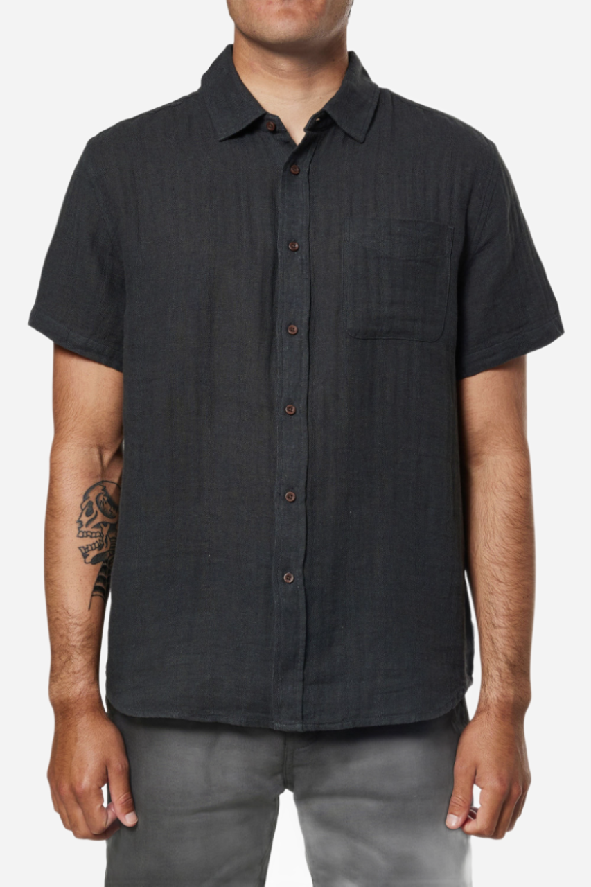 Katin Alan Solid Shirt in Black Wash – front view
