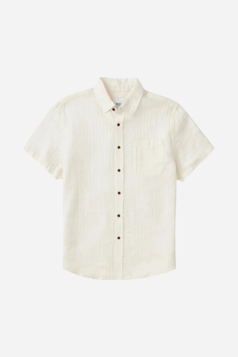 Katin Alan Solid Shirt in Vintage White – flat lay