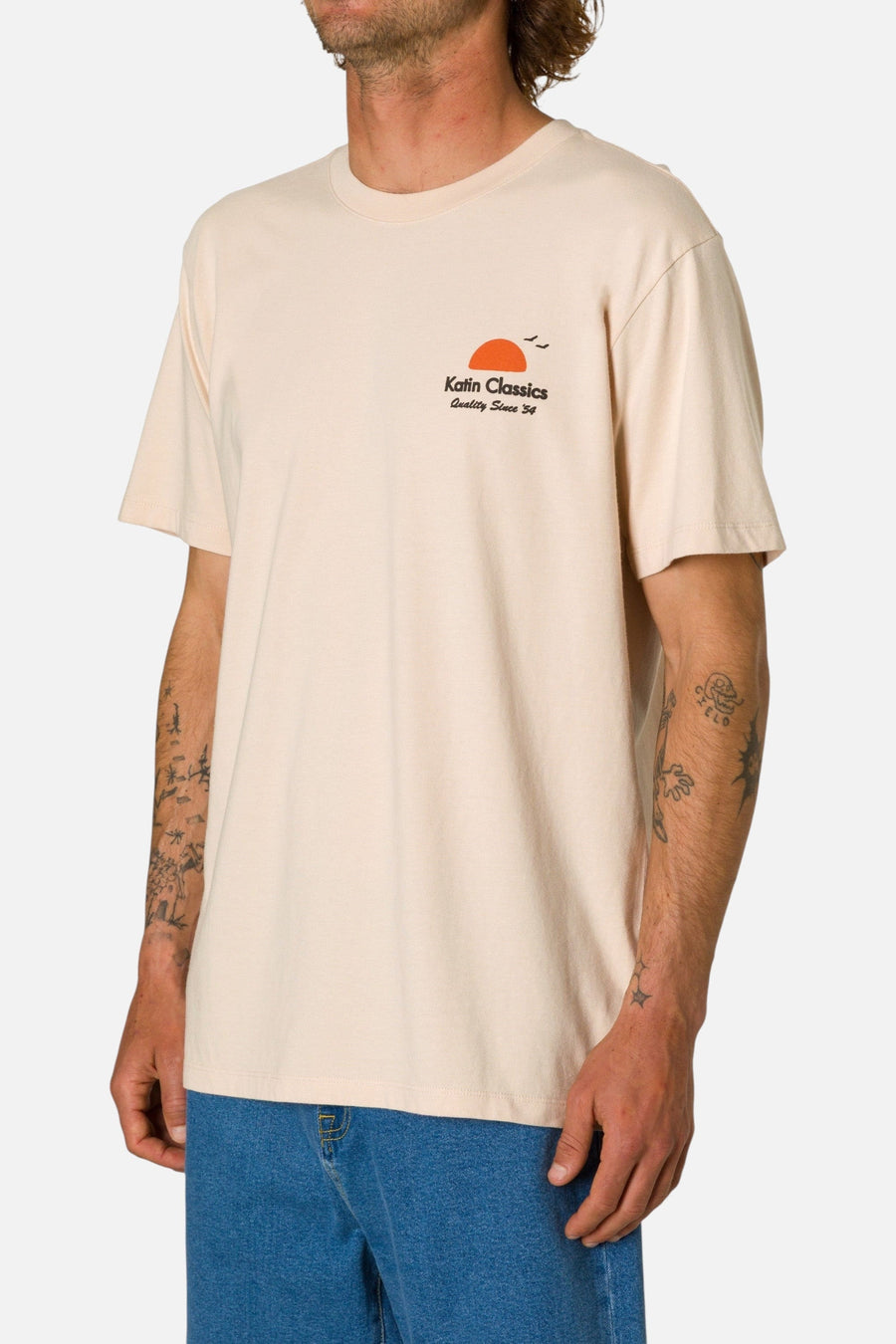 Katin Auana Tee in Almond Peach – on model