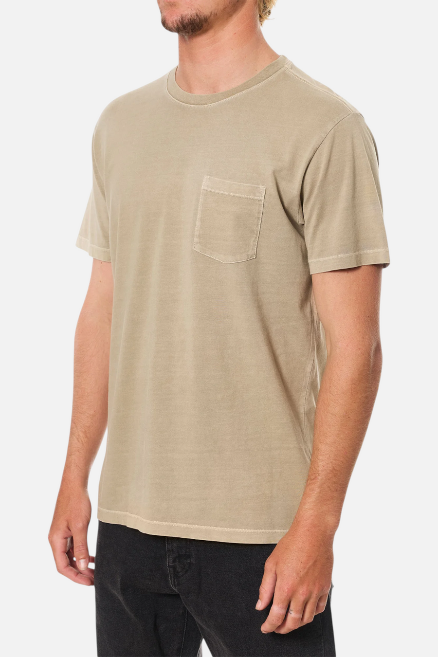 Katin Base Tee in Vintage Khaki – back view