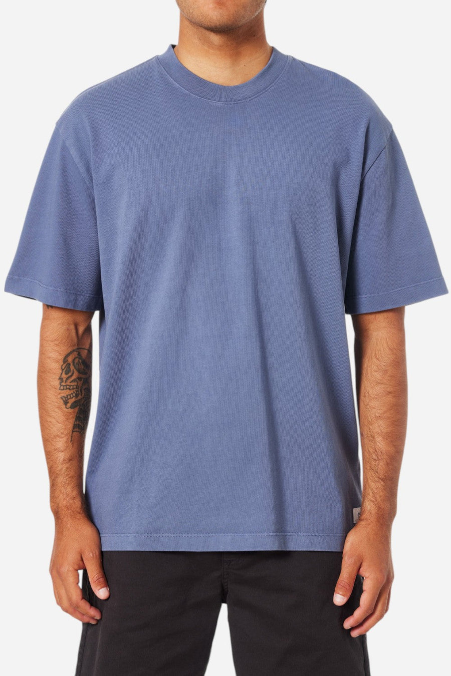 Katin Box Fit Heritage Tee in Dye Blue – back view