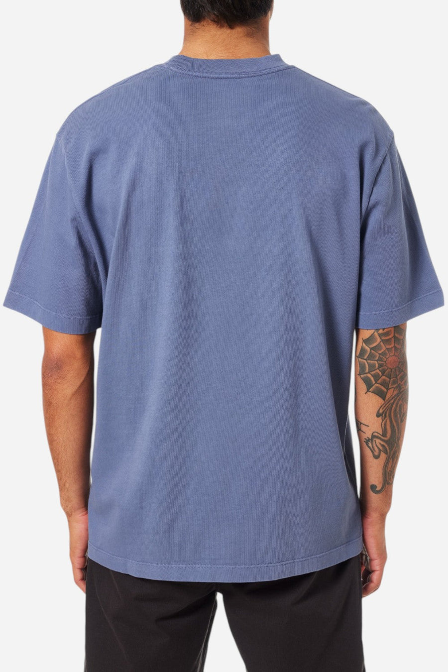 Katin Box Fit Heritage Tee in Dye Blue – detail