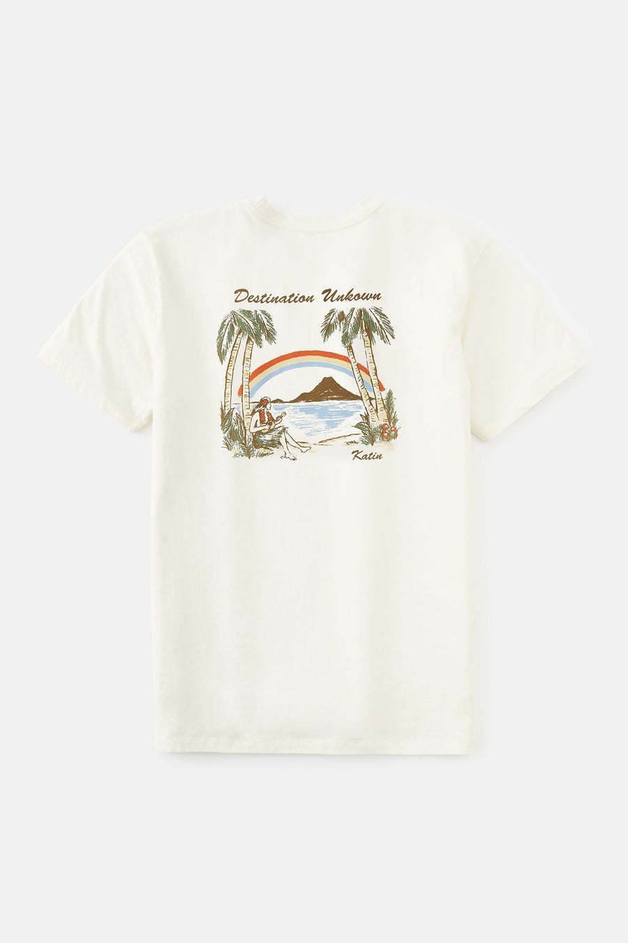 Katin Breezy Tee in Vintage White – flat lay