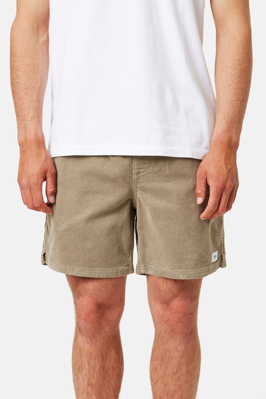 Katin Cord Local Short in Warm Gray – front view