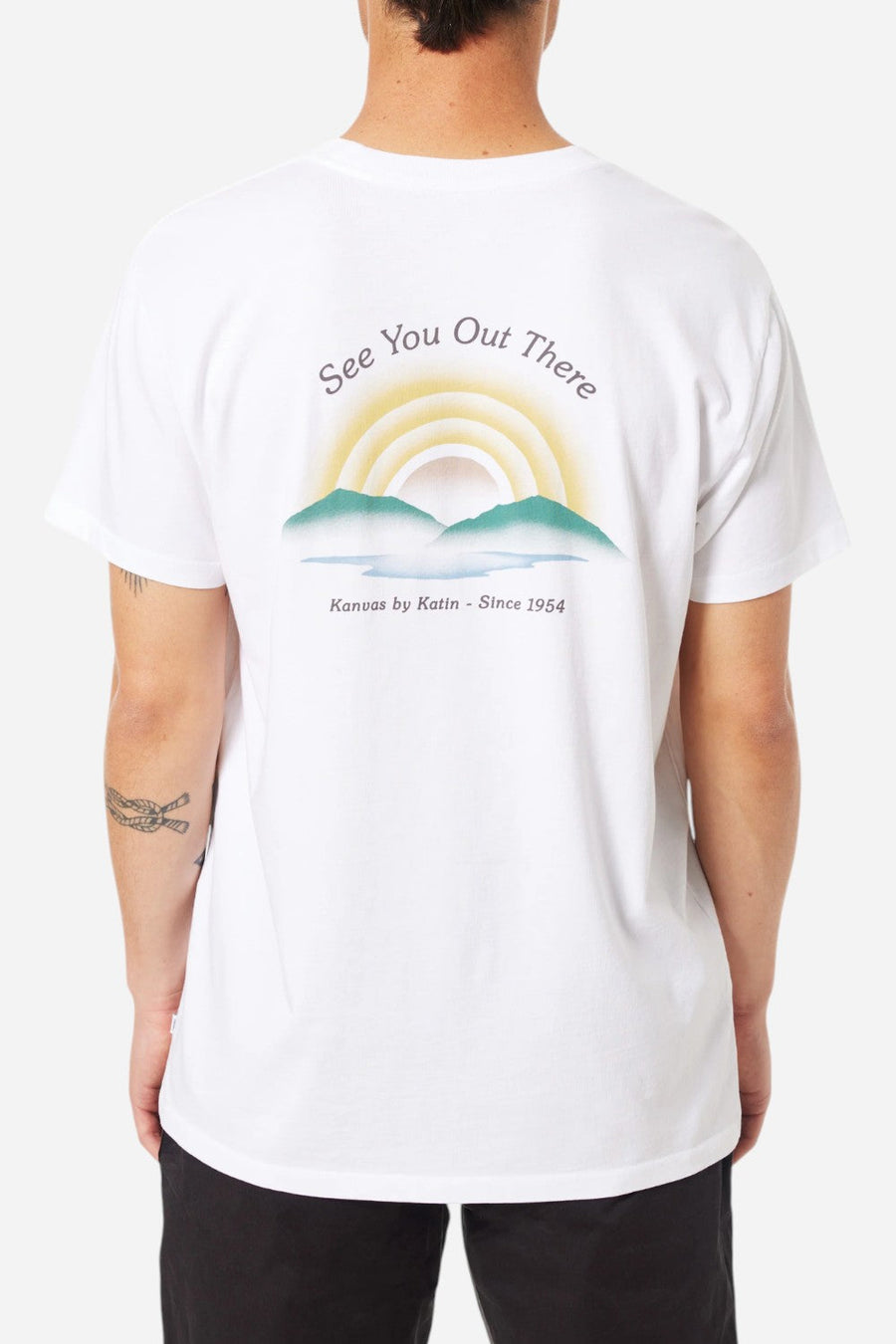 Katin Distance Tee in White – detail