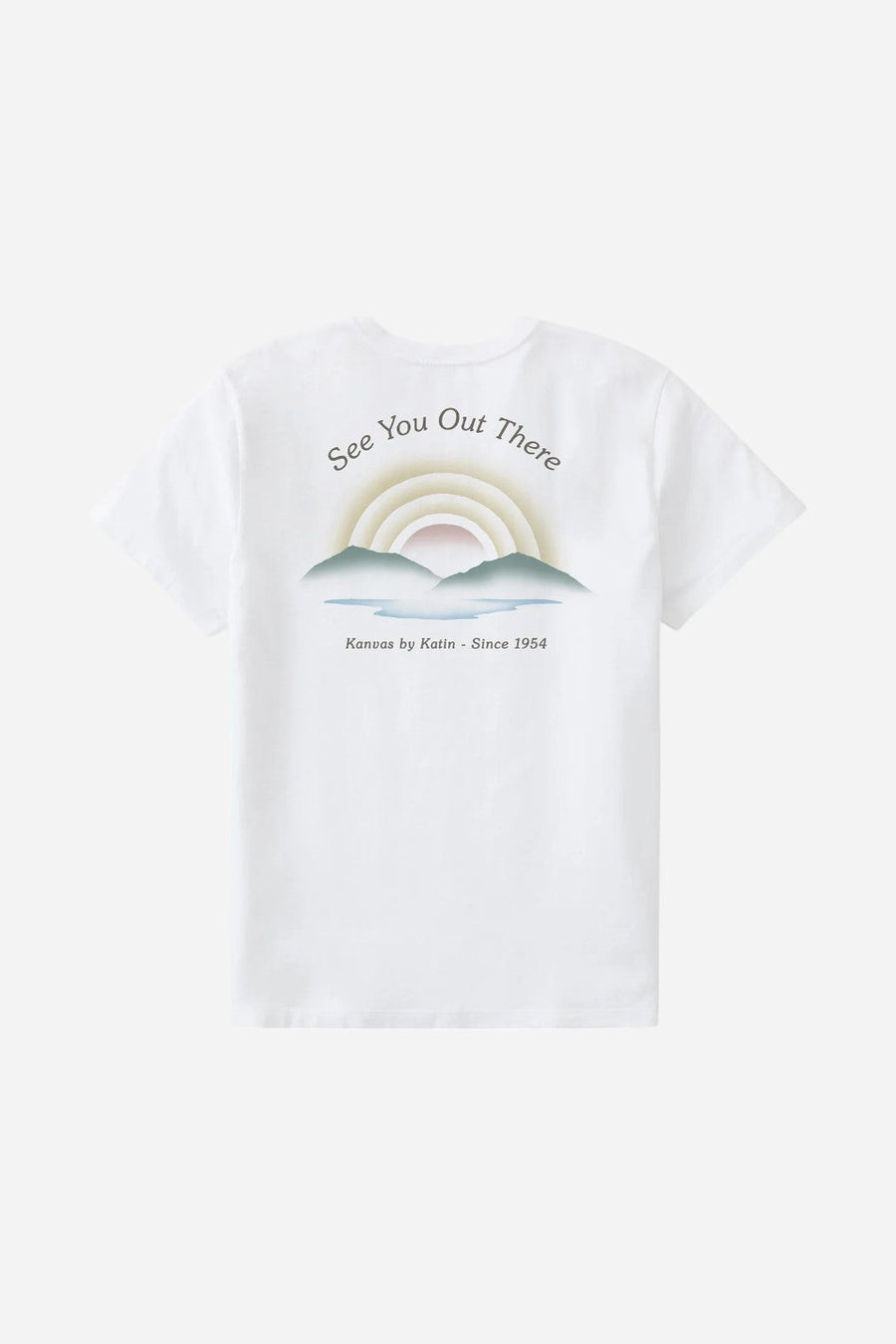 Katin Distance Tee in White – front view