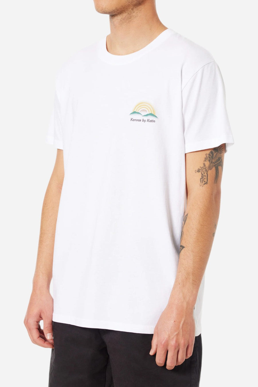 Katin Distance Tee in White – side view