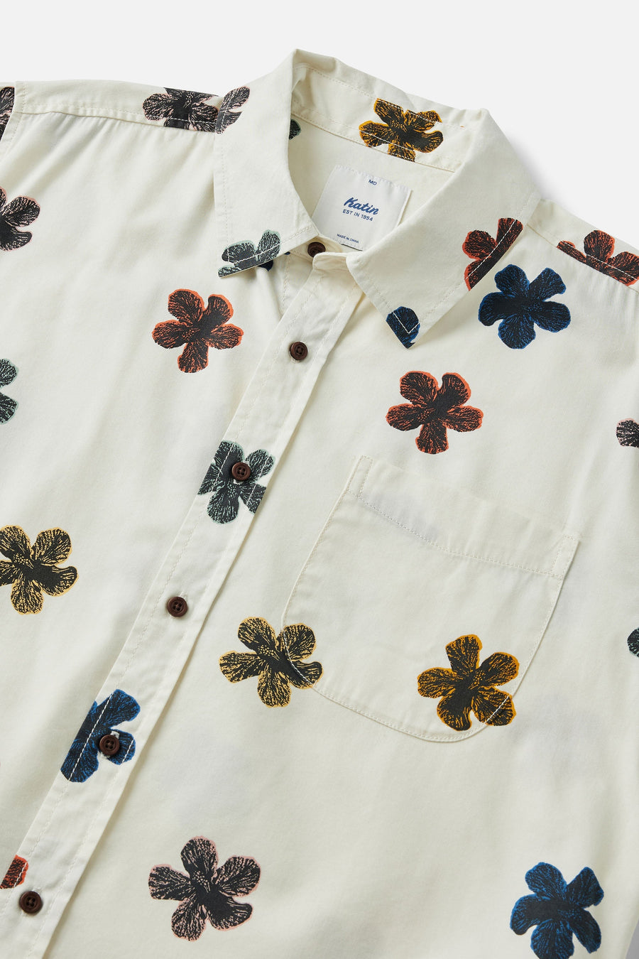 Katin Dreamboat Floral Shirt in Wool – detail